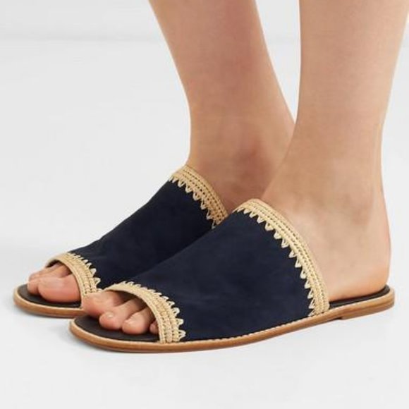 VINCE Suede Slide Sandals - Picture 1 of 12